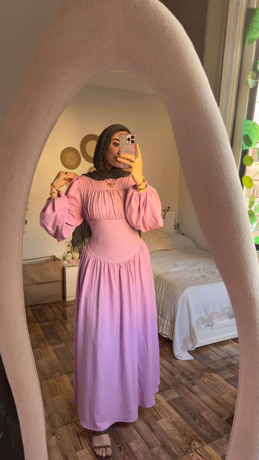 فستان فريسكا الوردي