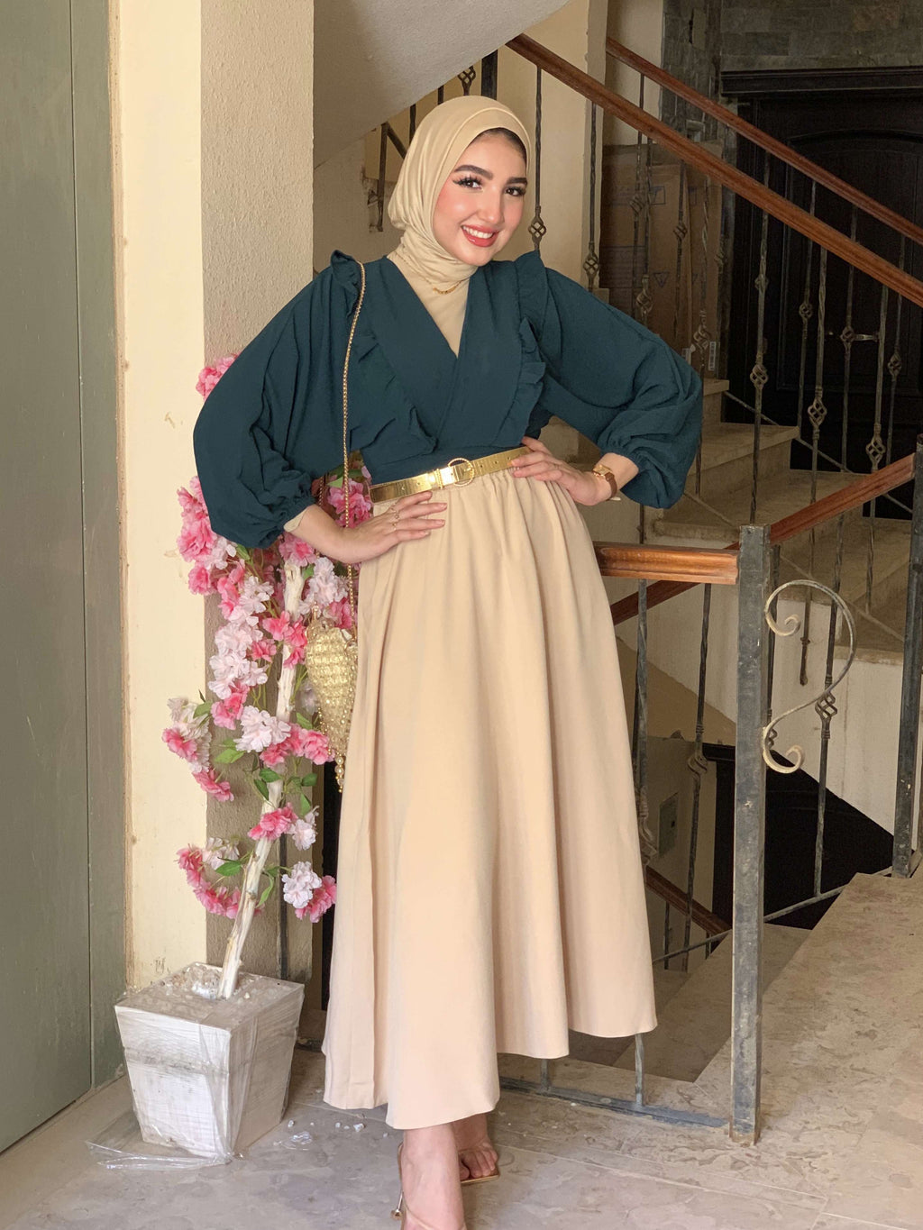 Beige Rozalin skirt