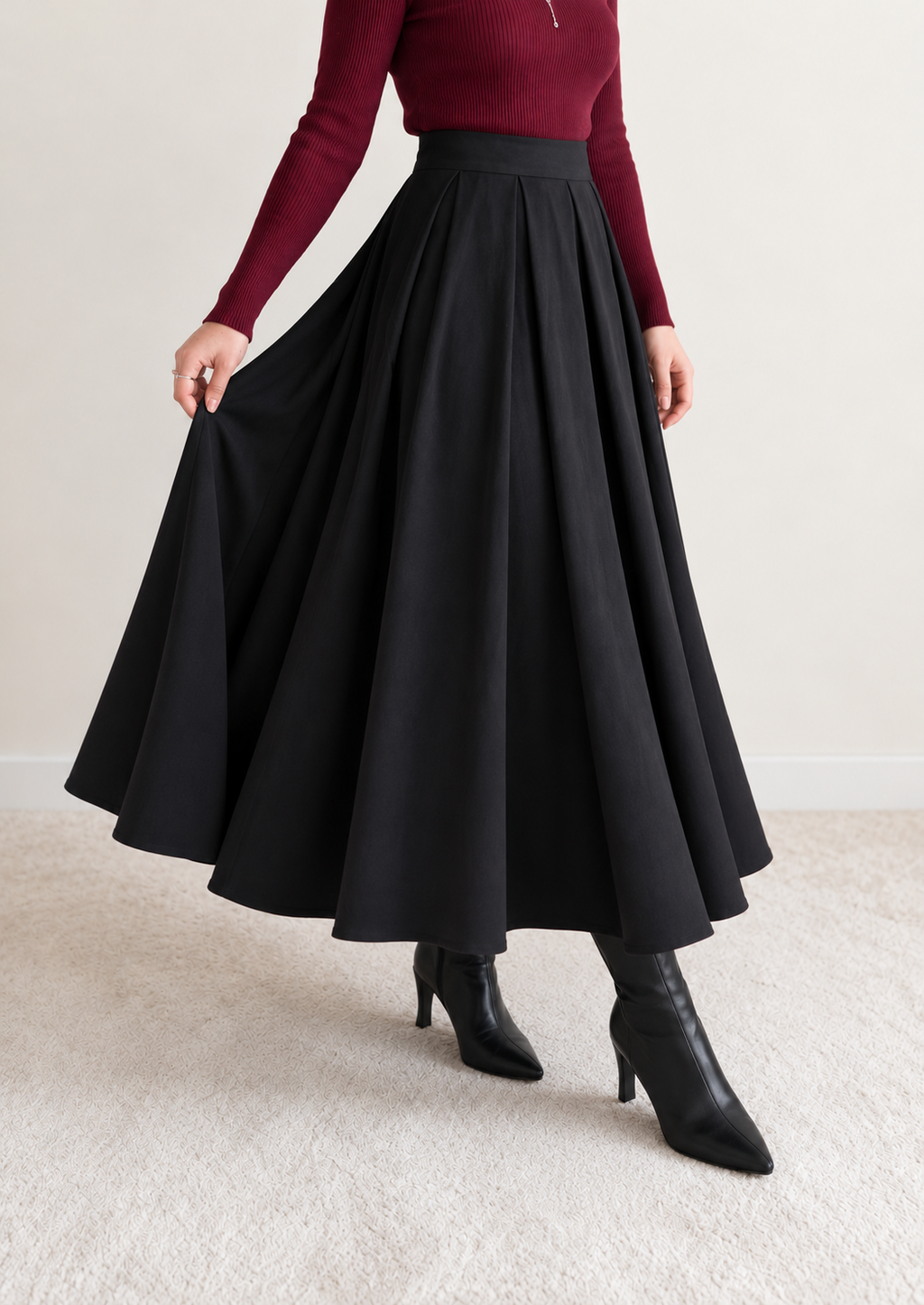 Black Modern Skirt.