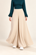 Beige Wide-leg Pants.
