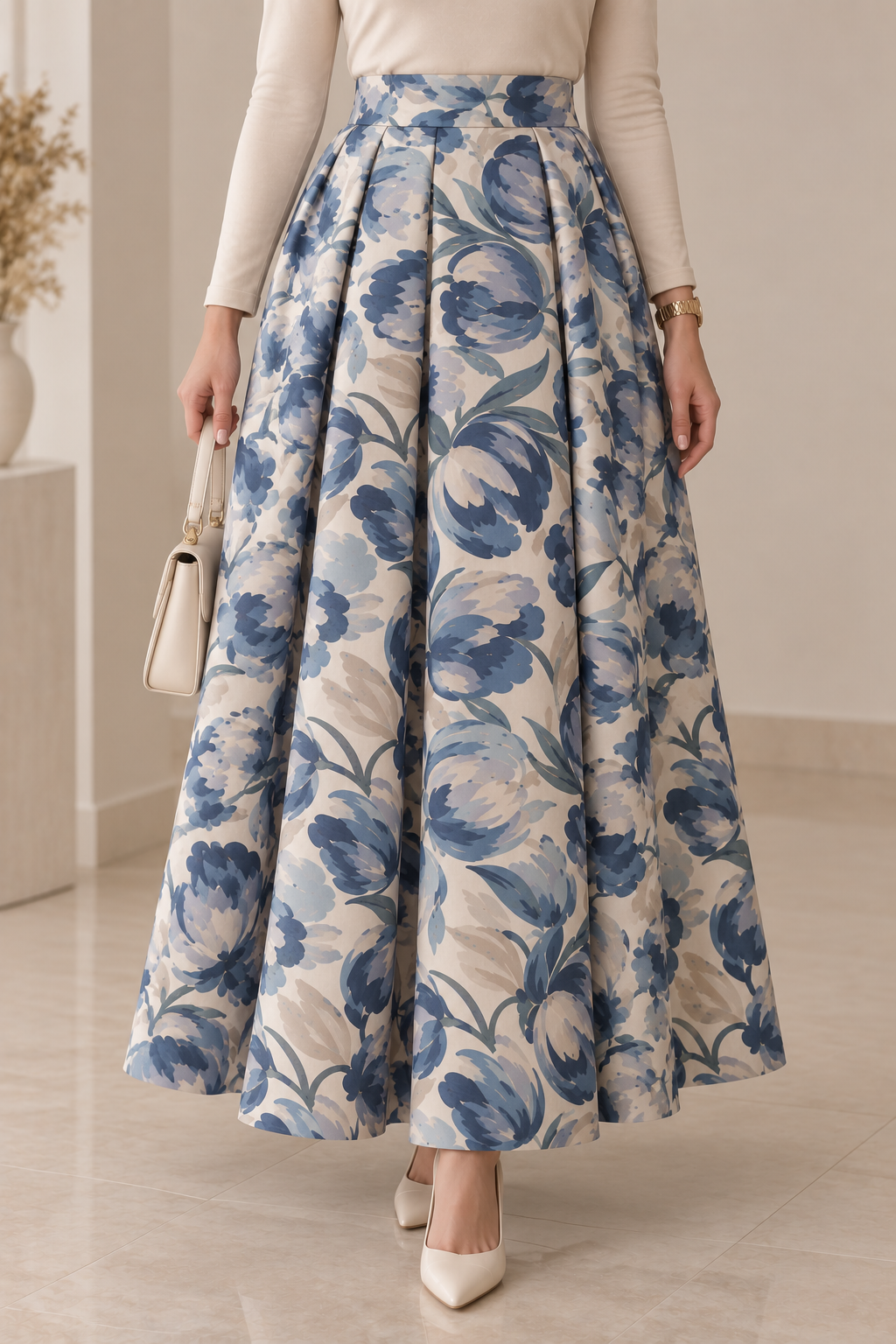 Blue Modern Eid Skirt