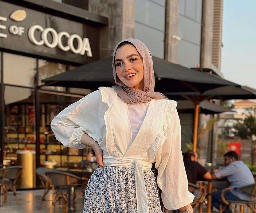 White Ruffles Blouse.