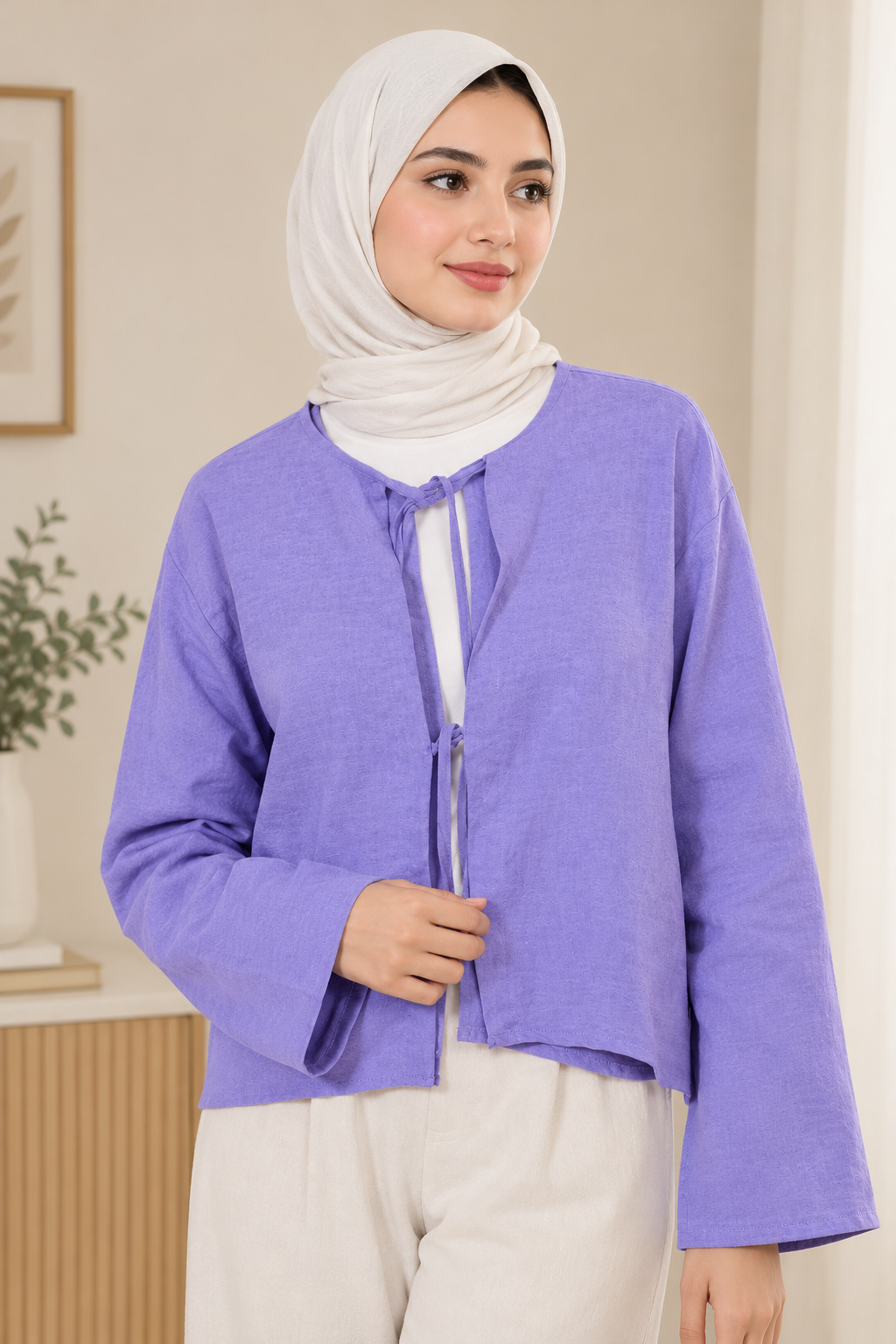 Purple Bow Blouse.