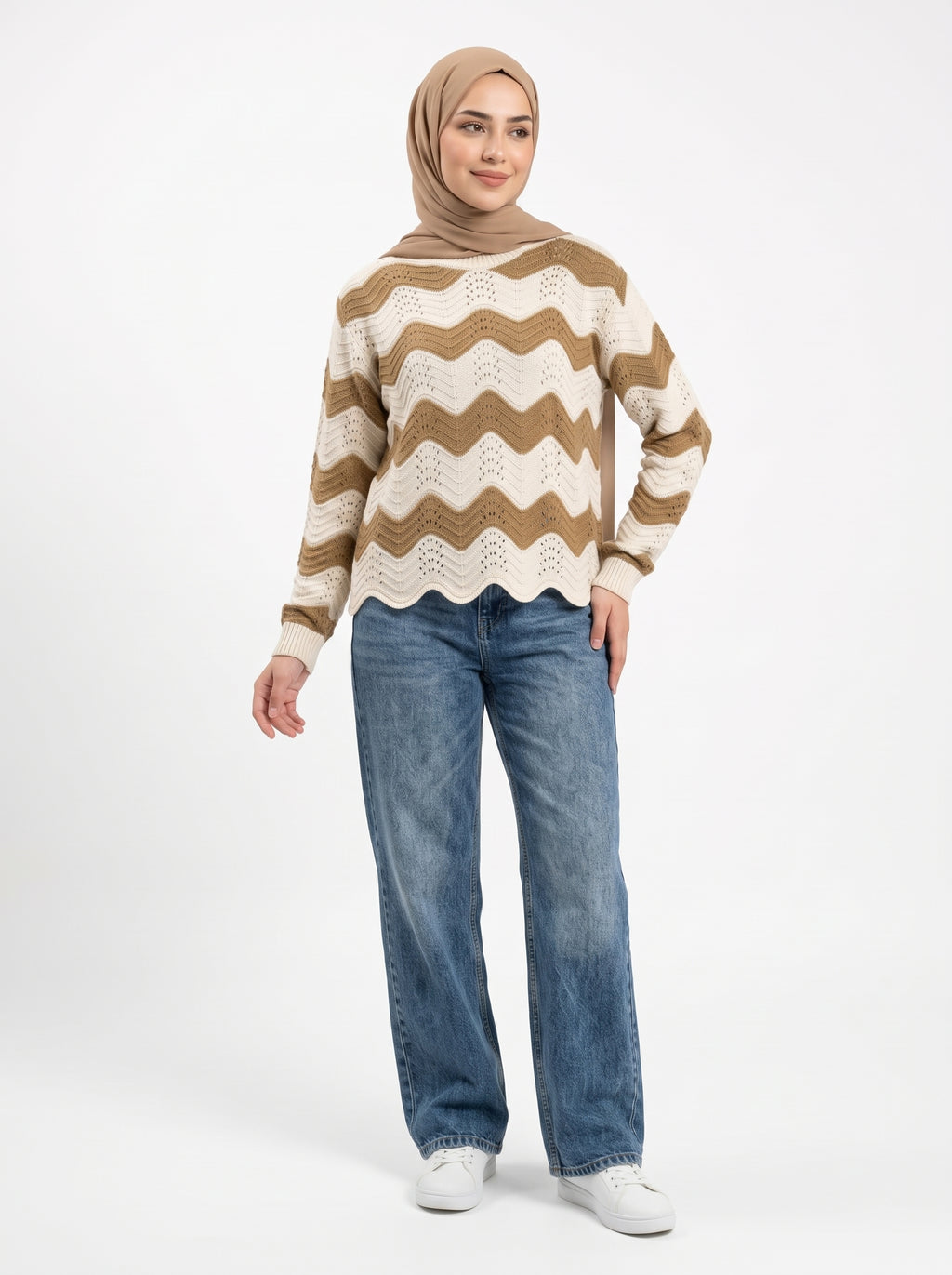 Cafe Striped Chain Pullover
