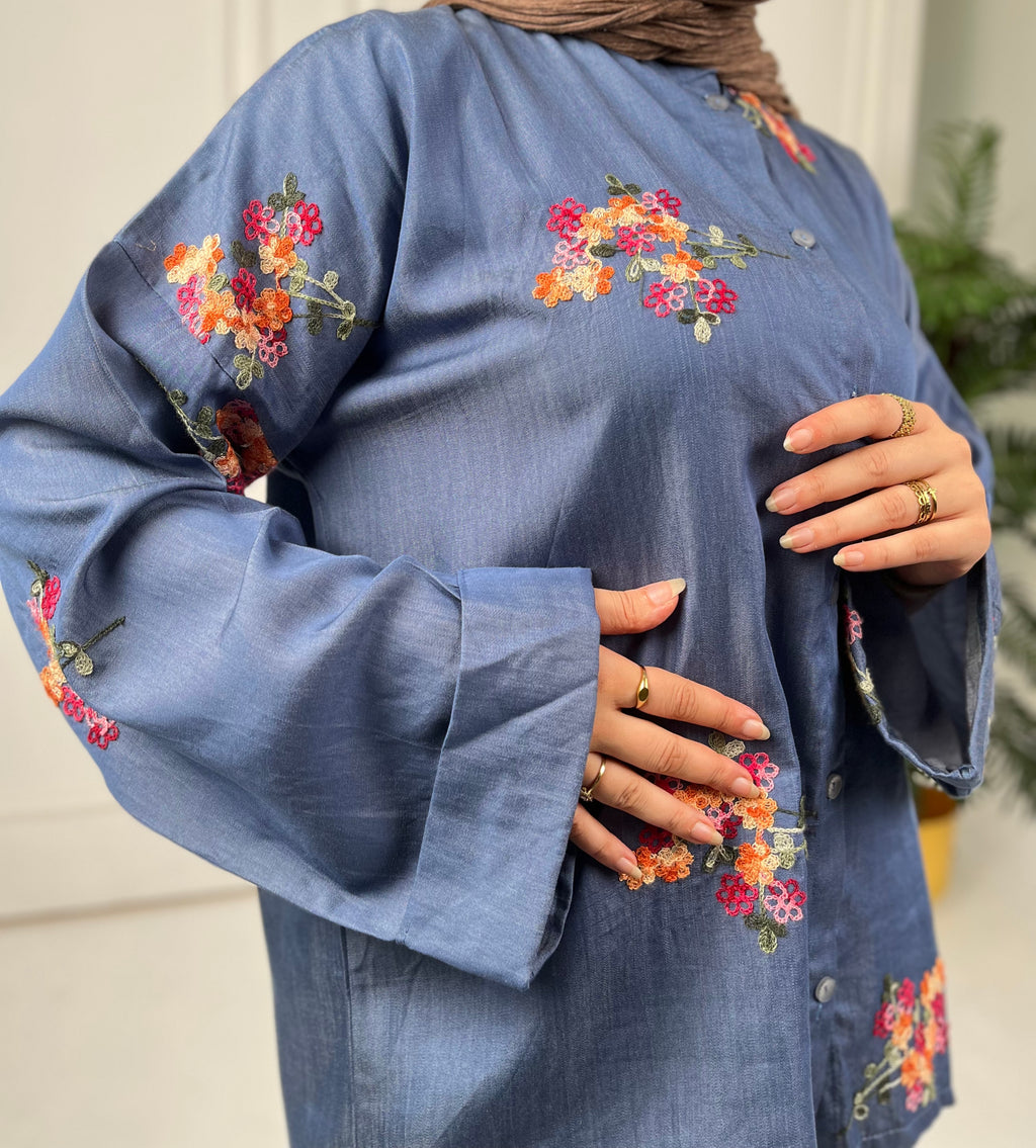 Blue Bloom Blouse