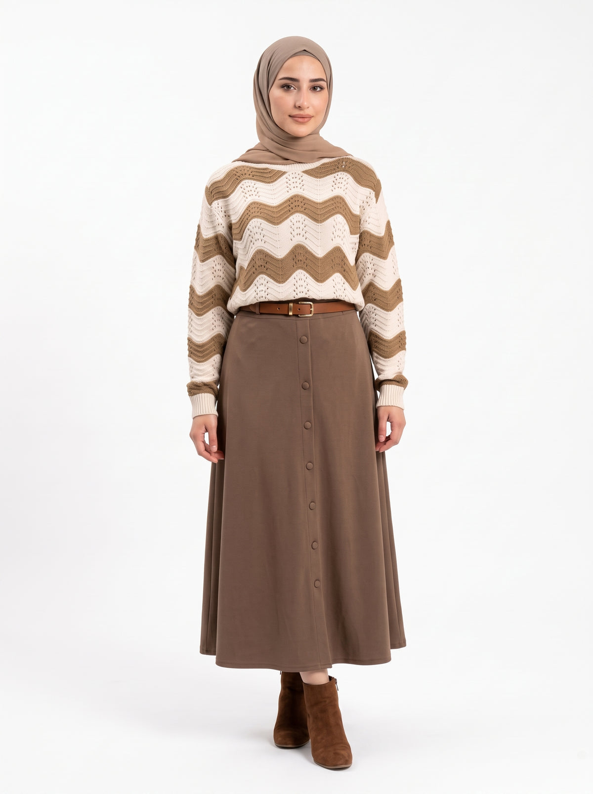 Cafe Striped Chain Pullover