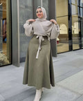Oily Suede Skirt