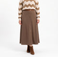 Cafe Suede skirt with Buttons.