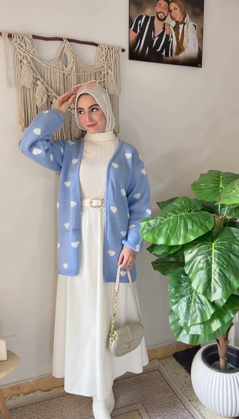 Baby Blue Hearts Cardigan