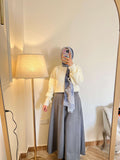 Gray Suede Skirt