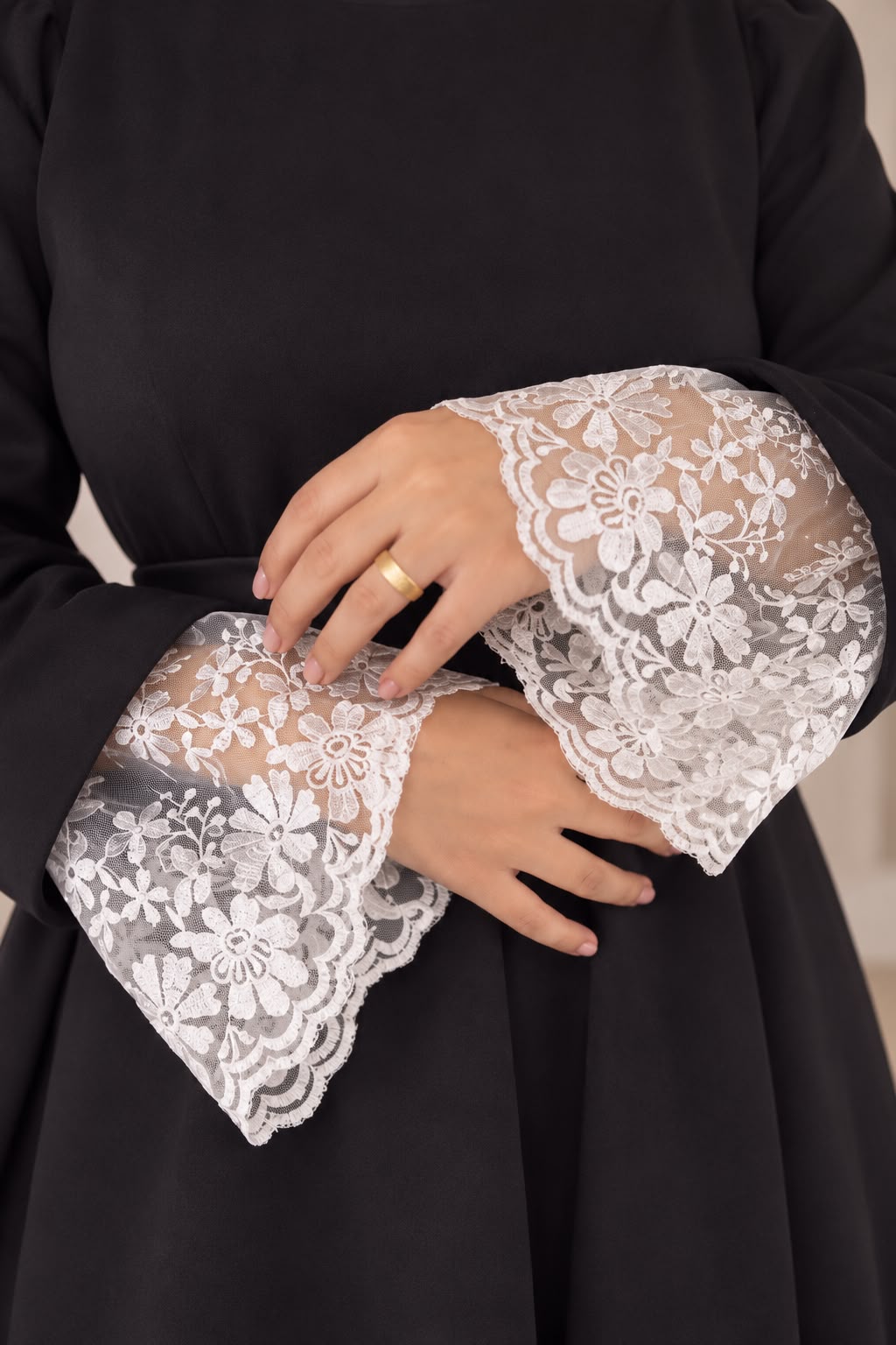 Black Suede Lace Dress