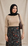 Cafe Embroidered Butterfly Pullover.