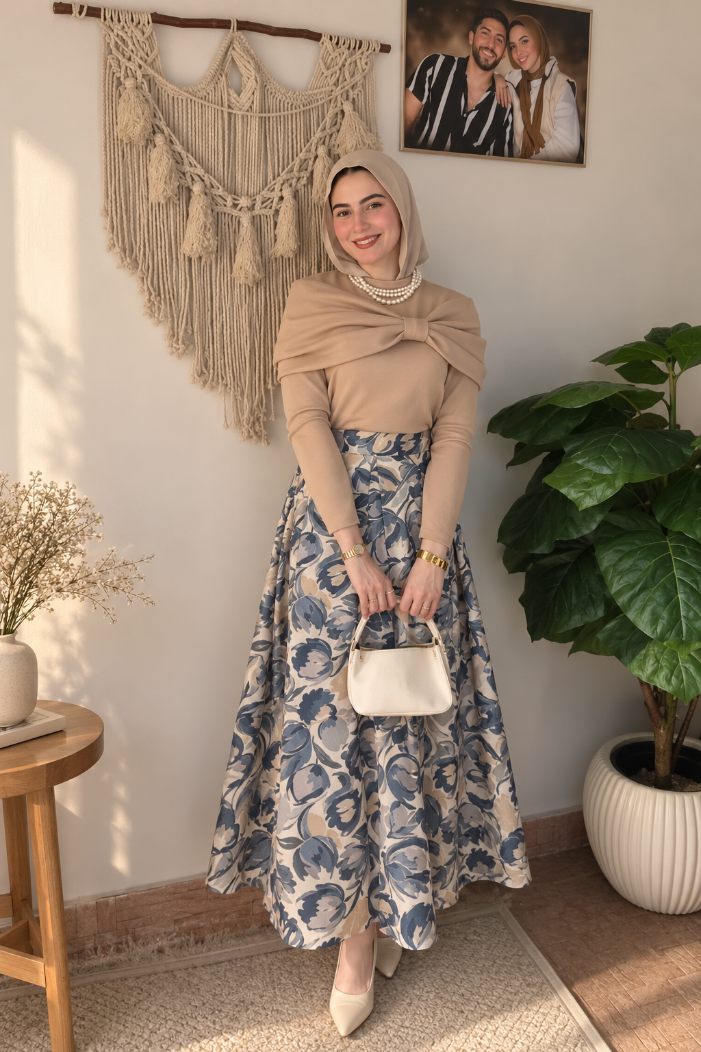 Blue Modern Eid Skirt