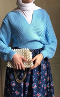 Baby Blue V-Neck Pullover