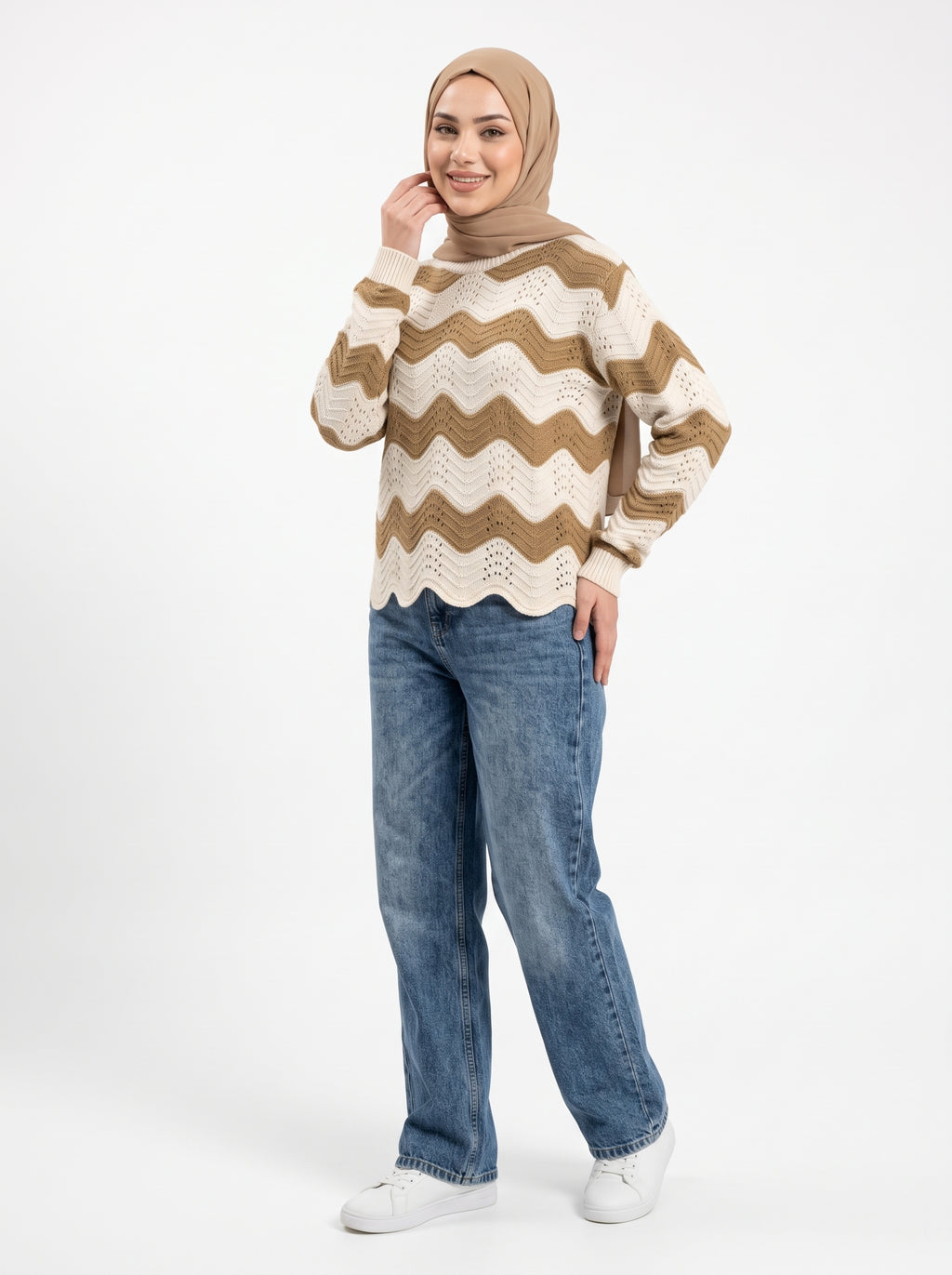 Cafe Striped Chain Pullover
