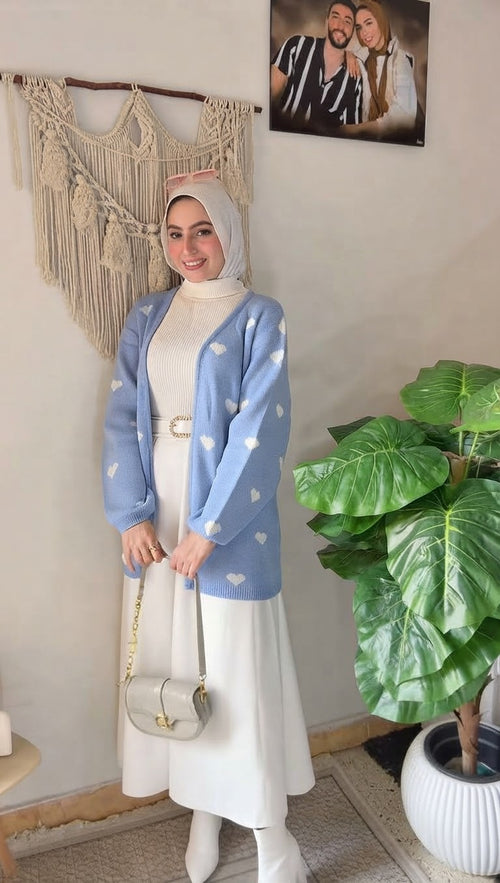 Baby Blue Hearts Cardigan