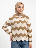 Cafe Striped Chain Pullover