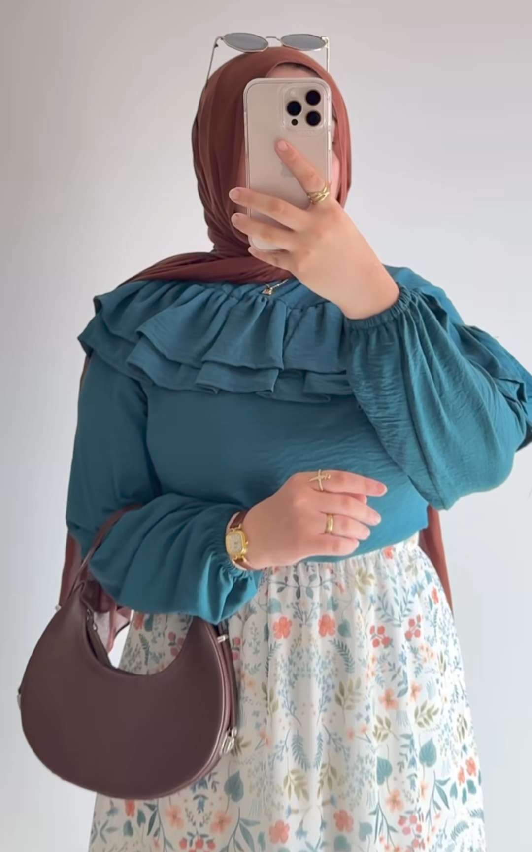 Turquoise Butterfly Blouse.