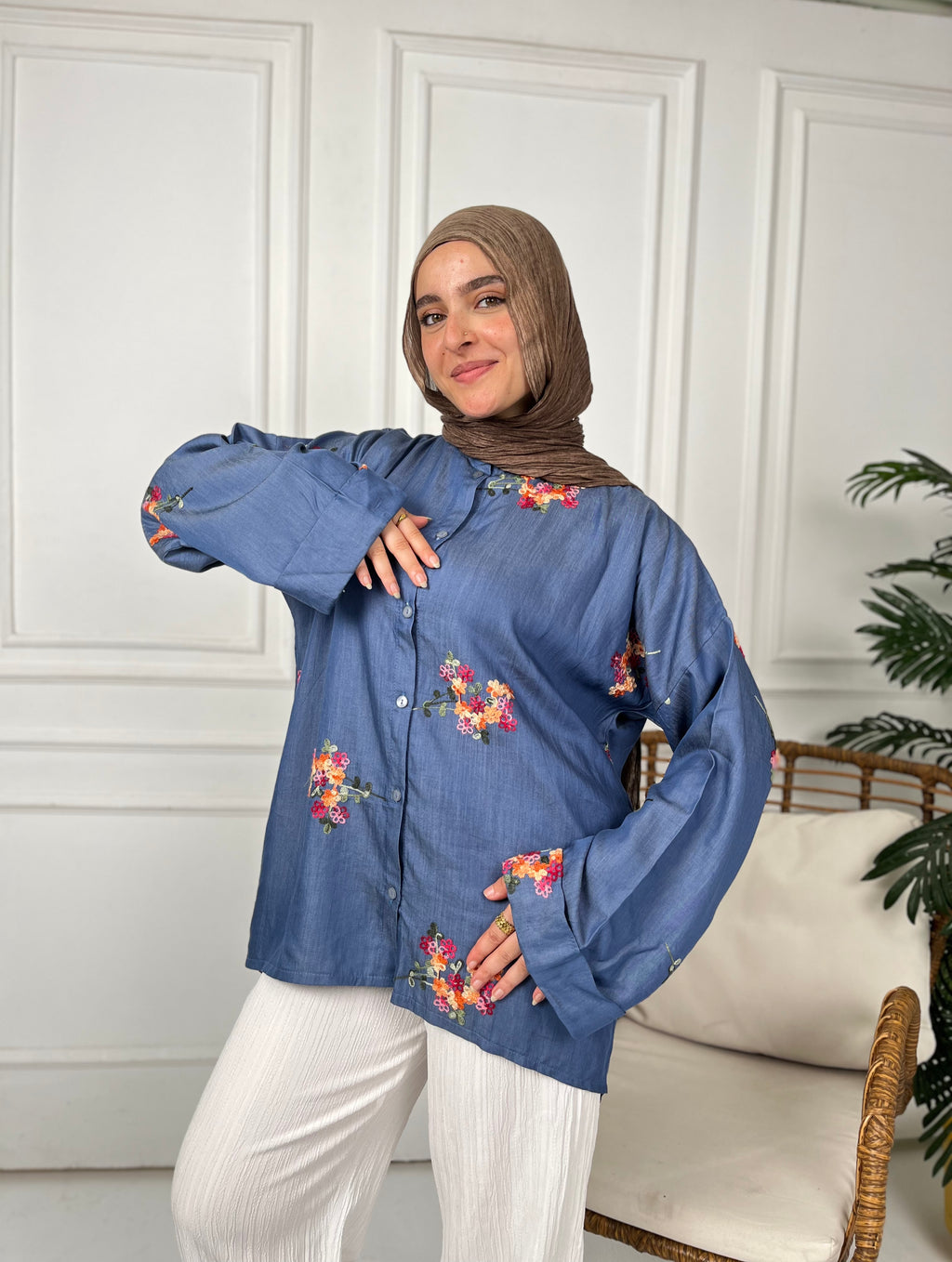 Blue Bloom Blouse