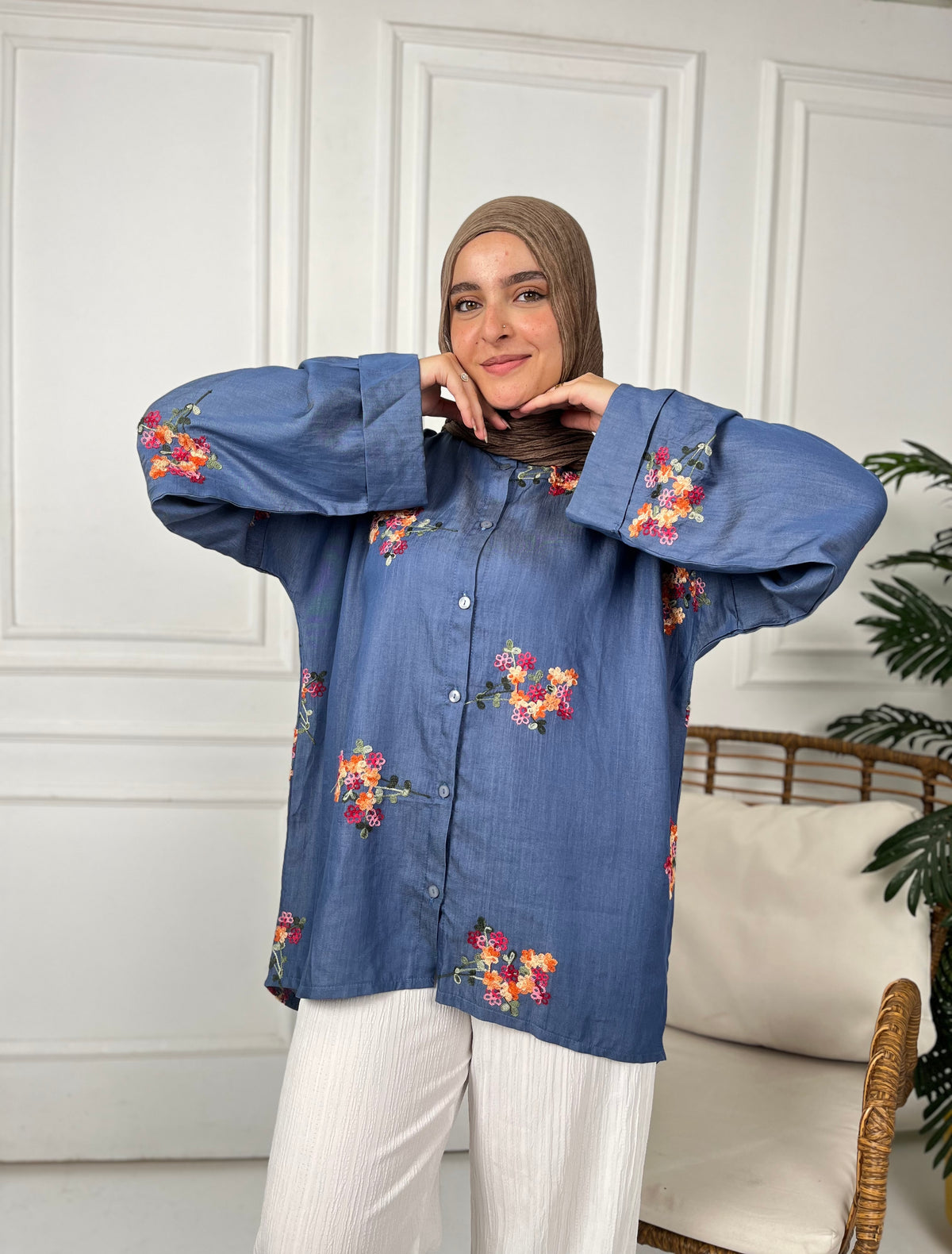 Blue Bloom Blouse
