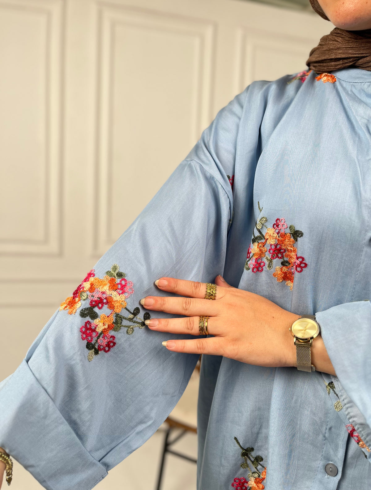 Baby Blue Bloom Blouse