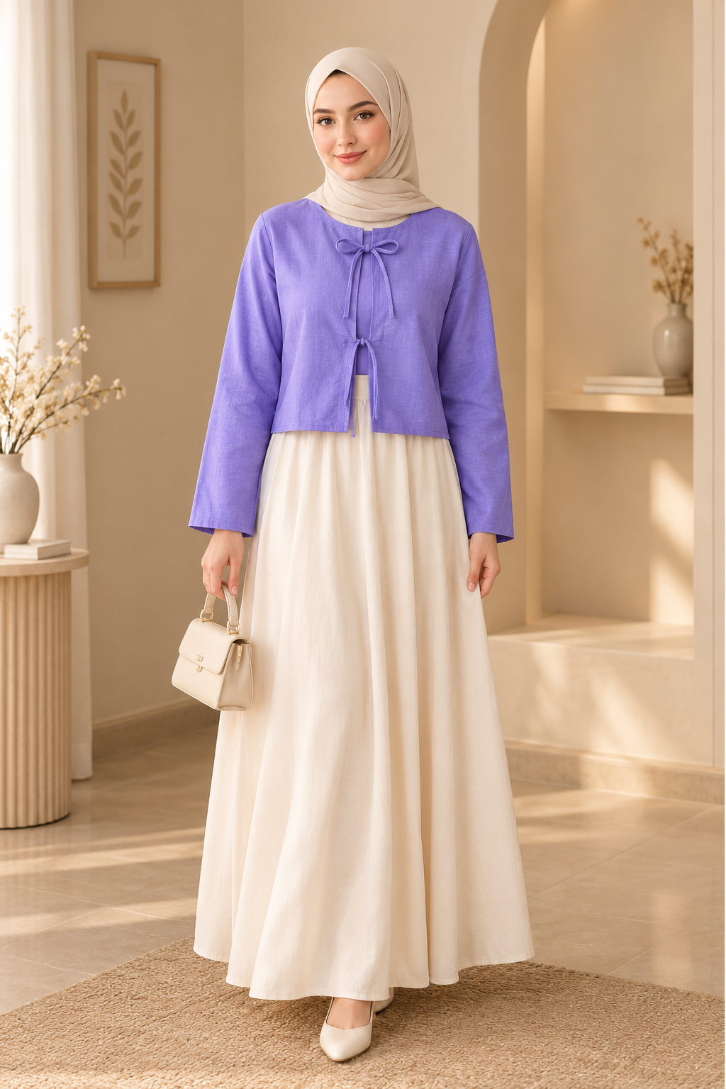 Purple Bow Blouse.