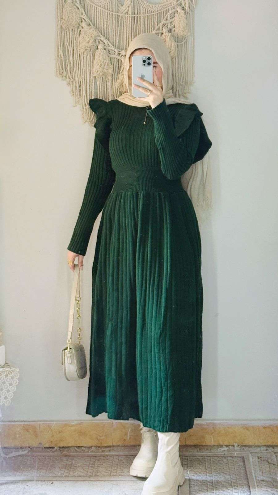 Oily Ruffled Dress