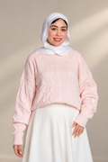 Pink Cable Pullover.