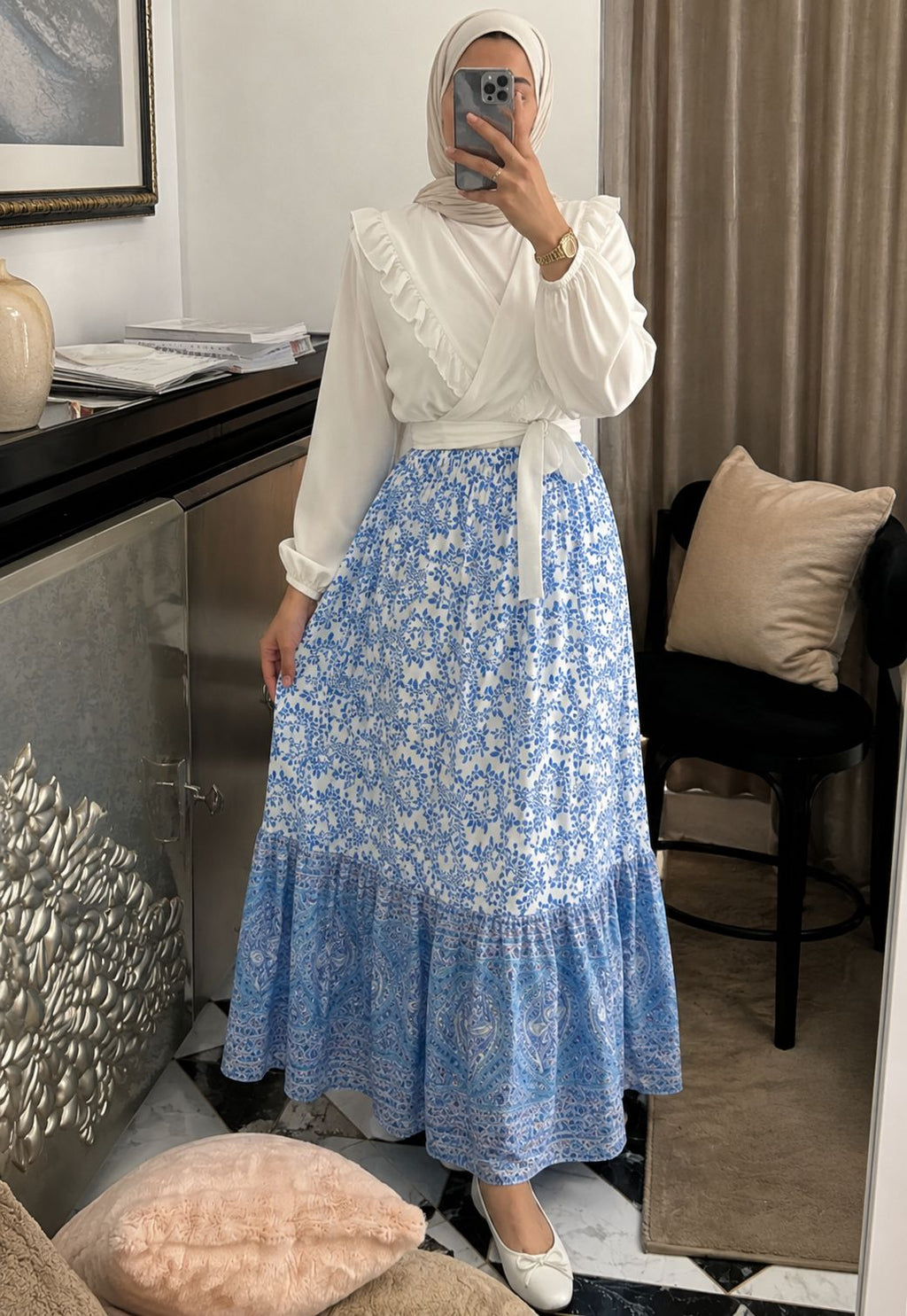 Blue Skirt.