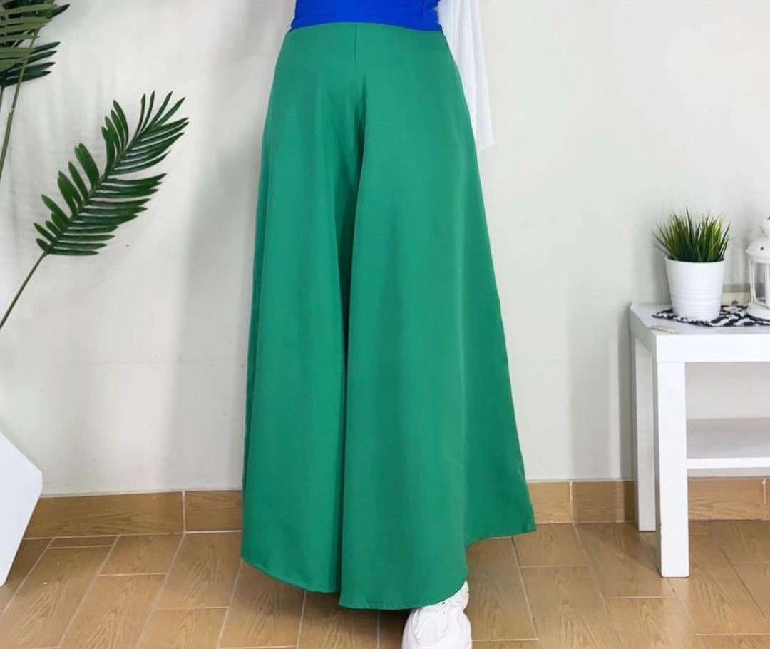 Green Wide-leg Pants