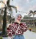 Burgundy Hearts Pullover.