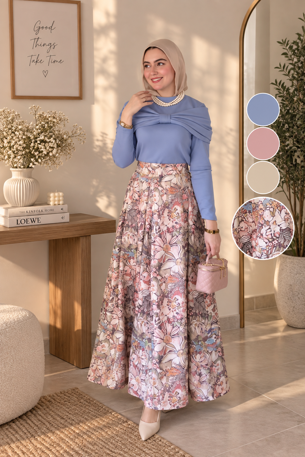 Rose Modern Eid Skirt