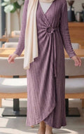 Purple Braided Dress With Metal Ring