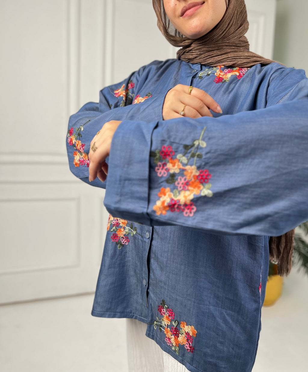Blue Bloom Blouse