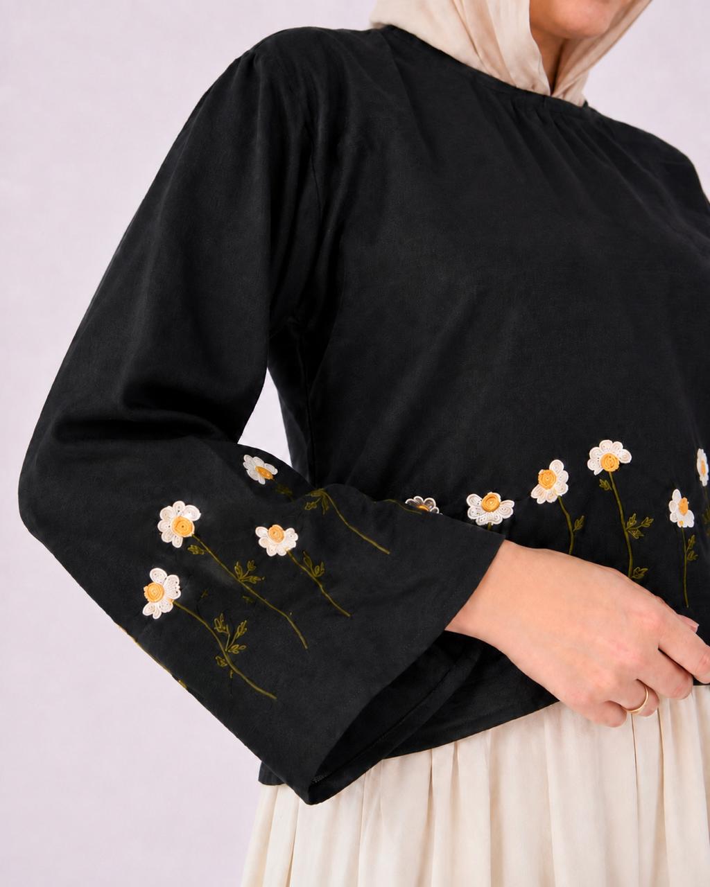 Black Embroidered Blouse
