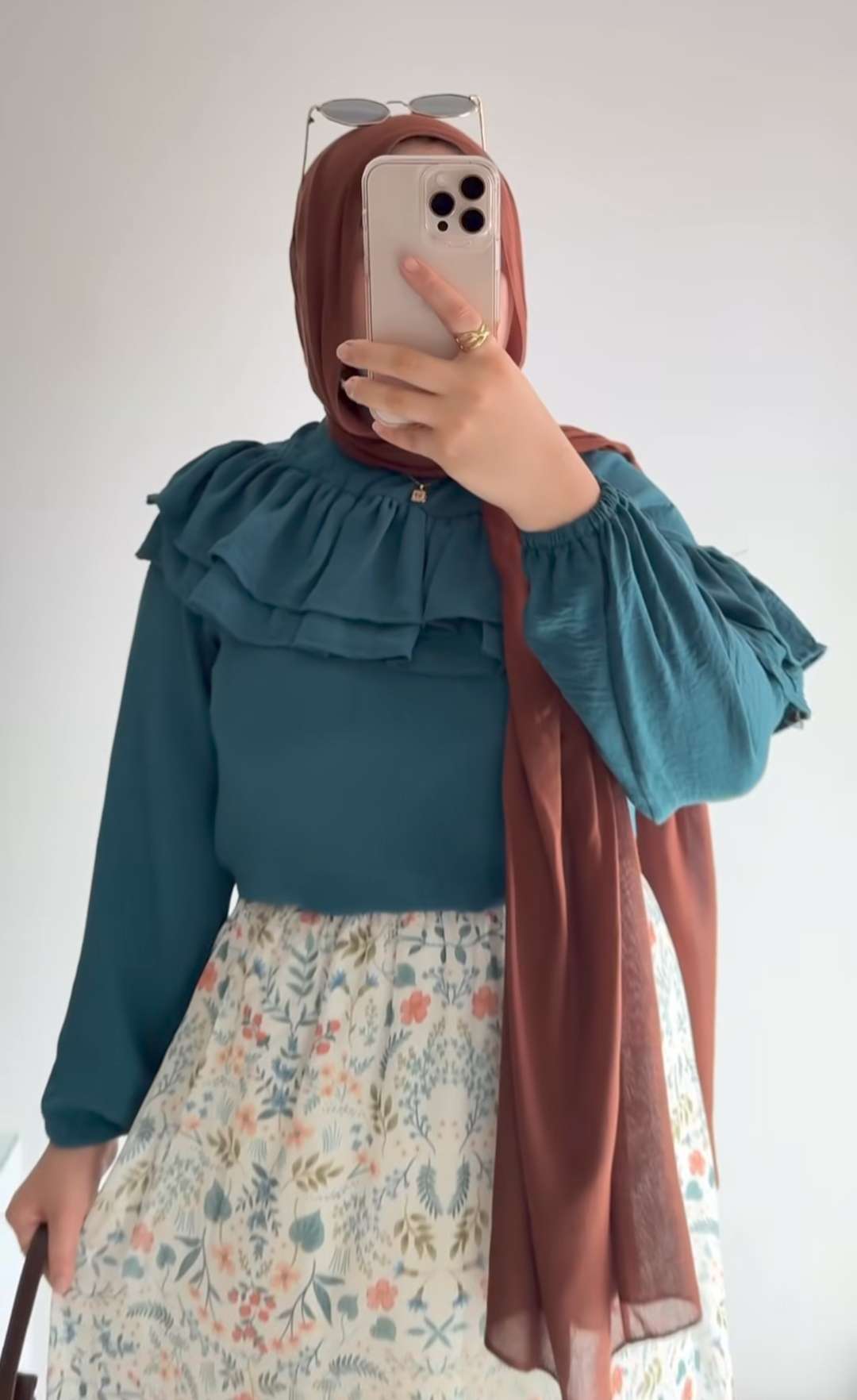 Turquoise Butterfly Blouse.