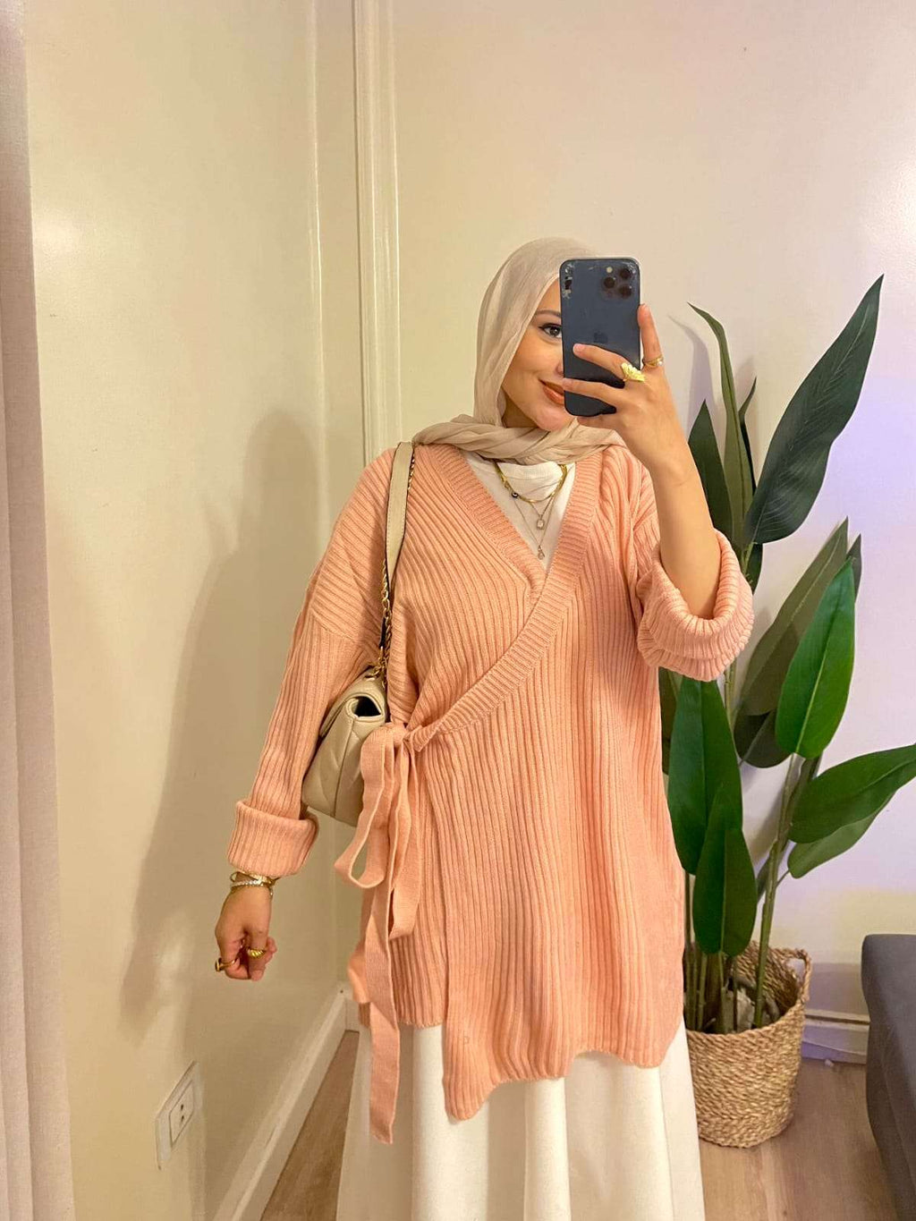 Pink Croise Cardigan