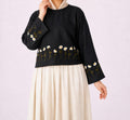 Black Embroidered Blouse
