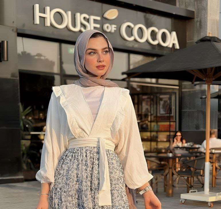 White Ruffles Blouse.